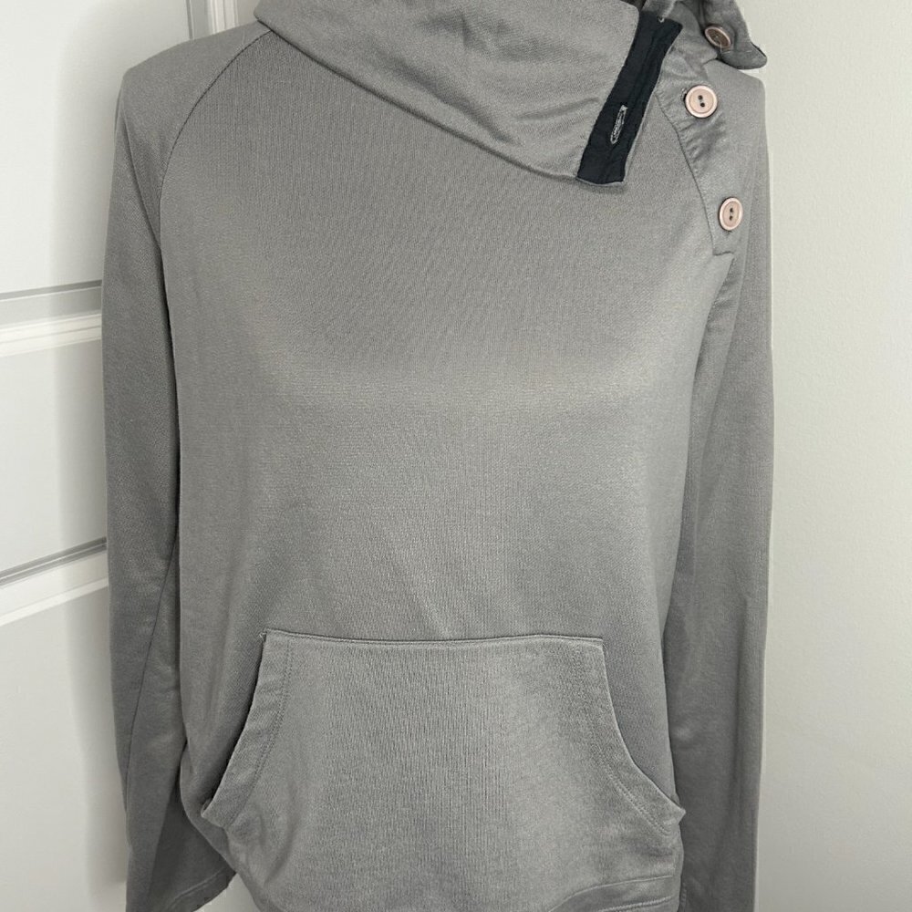 Gibson Plush Fleece Pullover Grey Size M EUC - Picture 2 of 3